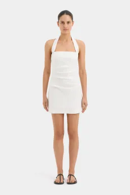 Sir the Label Noemi Halter Mini Dress Ivory Size 0 / AU 6 for rent on The Volte - image 1