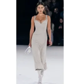 Jacquemus La Robe Valerie Dress Beige Size AU 6 for rent on The Volte - image 1