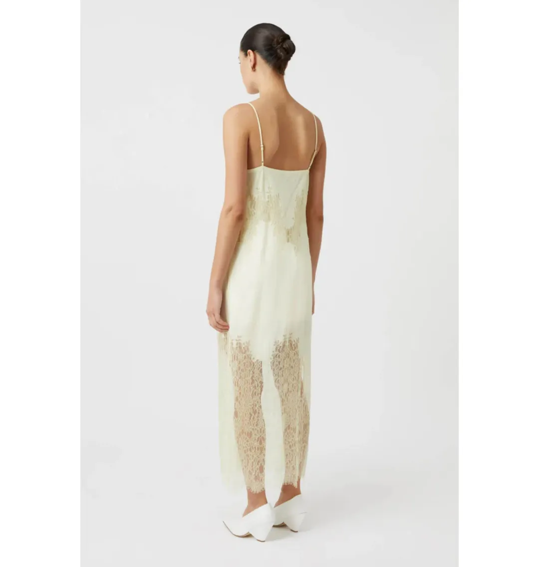 Camilla And Marc Filigree Dress in Lemon Yellow Size AU 6 for rent on The Volte - main image