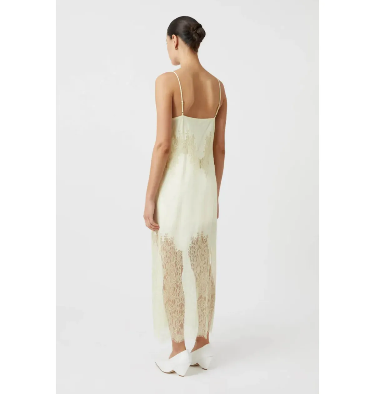 Camilla And Marc Filigree Dress in Lemon Yellow Size AU 6 - Image 4