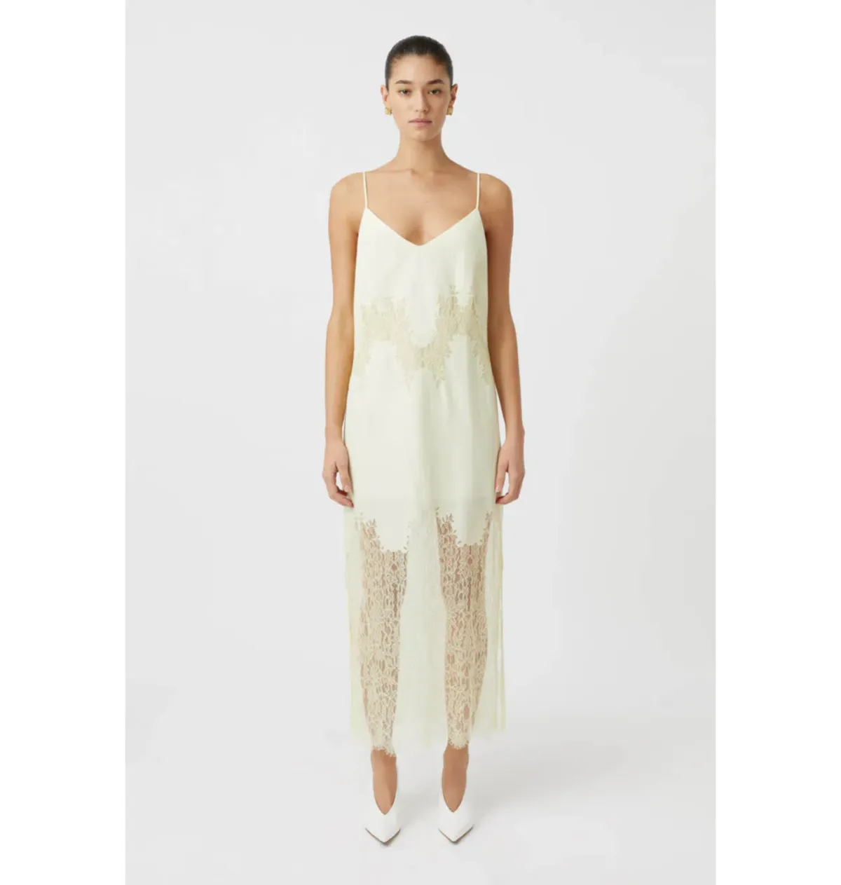 Camilla And Marc Filigree Dress in Lemon Yellow Size AU 6 - Image 1