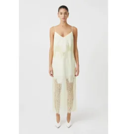 Camilla And Marc Filigree Dress in Lemon Yellow Size AU 6 for rent on The Volte - image 1