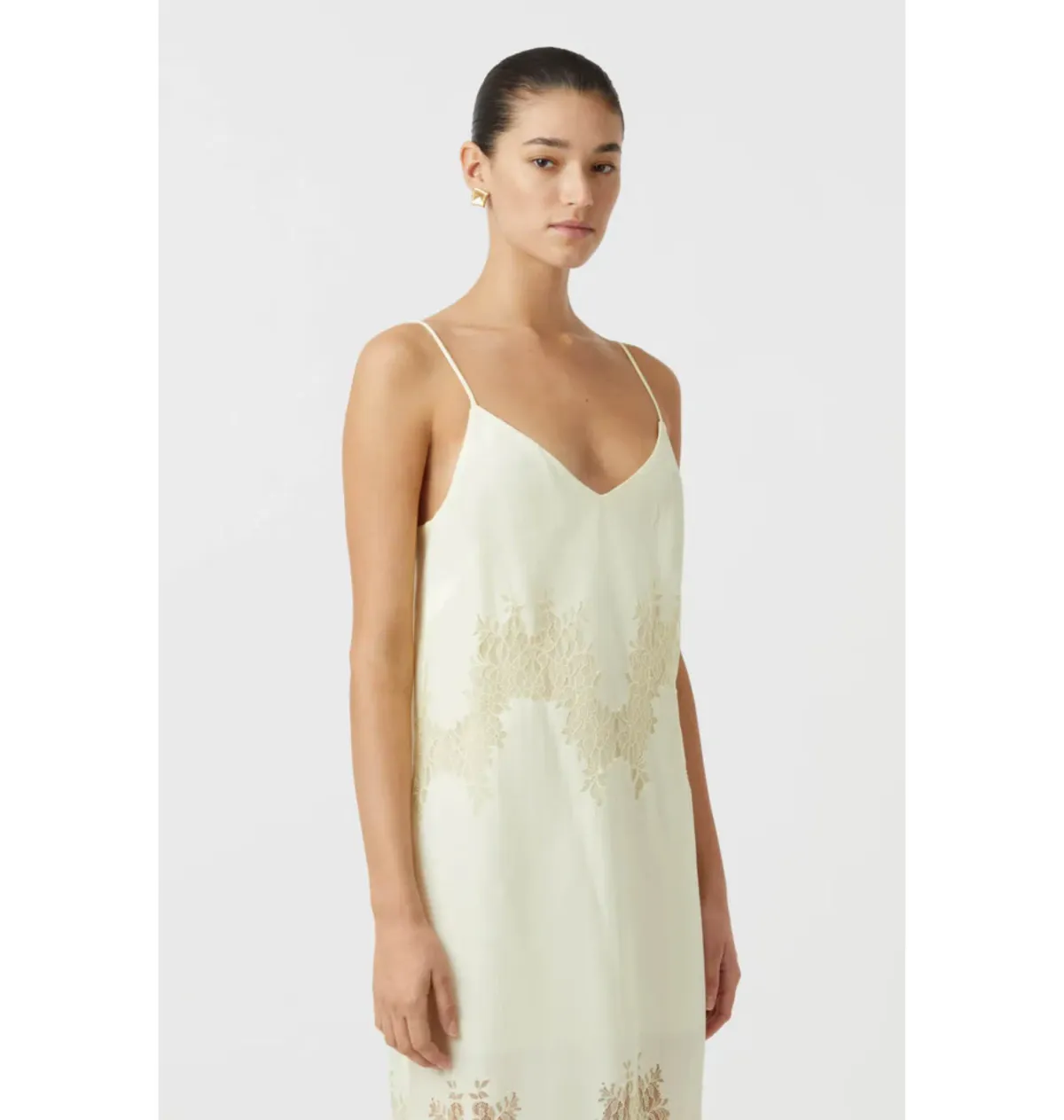 Camilla And Marc Filigree Dress in Lemon Yellow Size AU 6 - Image 2