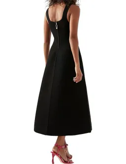 Aje Sylvette Knit Midi Dress Black Size AU 10 for rent on The Volte - image 4