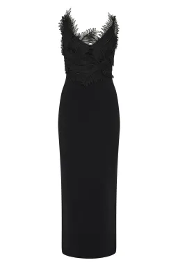 Aje Daisy Knit Maxi Dress Black Size AU 10 for rent on The Volte - image 6
