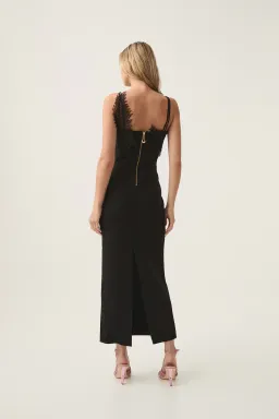 Aje Daisy Knit Maxi Dress Black Size AU 10 for rent on The Volte - image 4