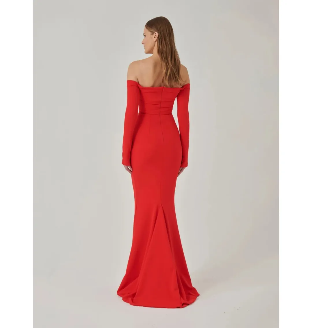Effie Kats Anita Gown in Cherry Red Size XS / AU 6 for rent on The Volte - main image