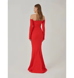 Effie Kats Anita Gown in Cherry Red Size XS / AU 6 for rent on The Volte - image 4