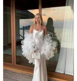 Selezza Lucia Flower Bomber In White Size S / AU 8 for rent on The Volte - image 5