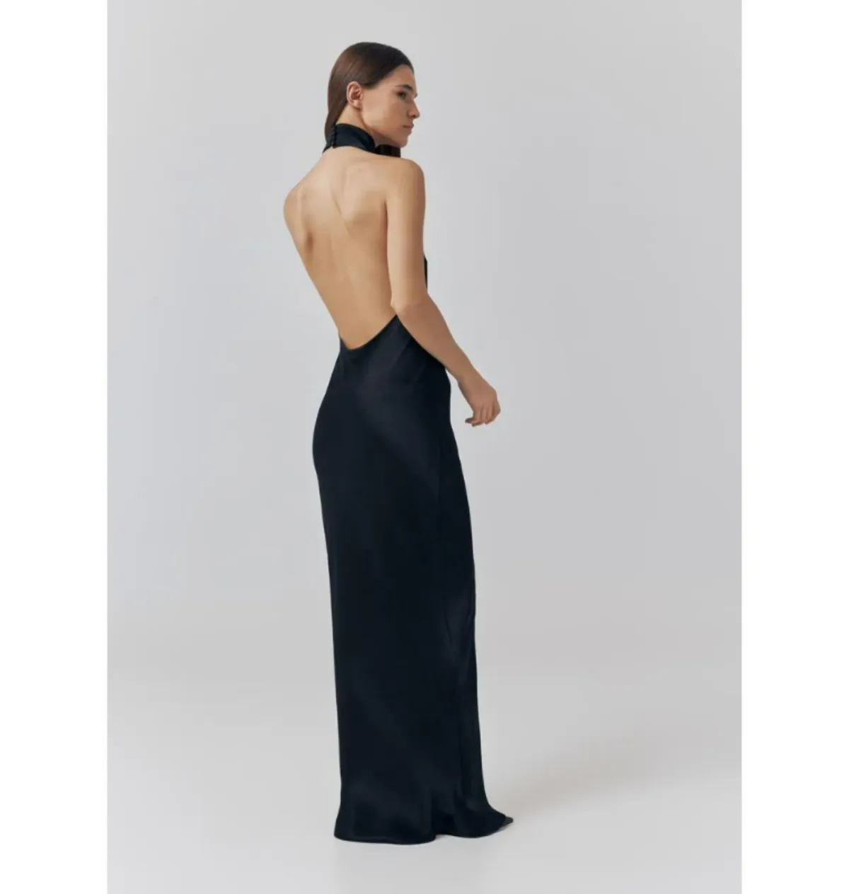 Bazilika Halter Open Back Maxi Dress Black Size XS / AU 6 - Image 3