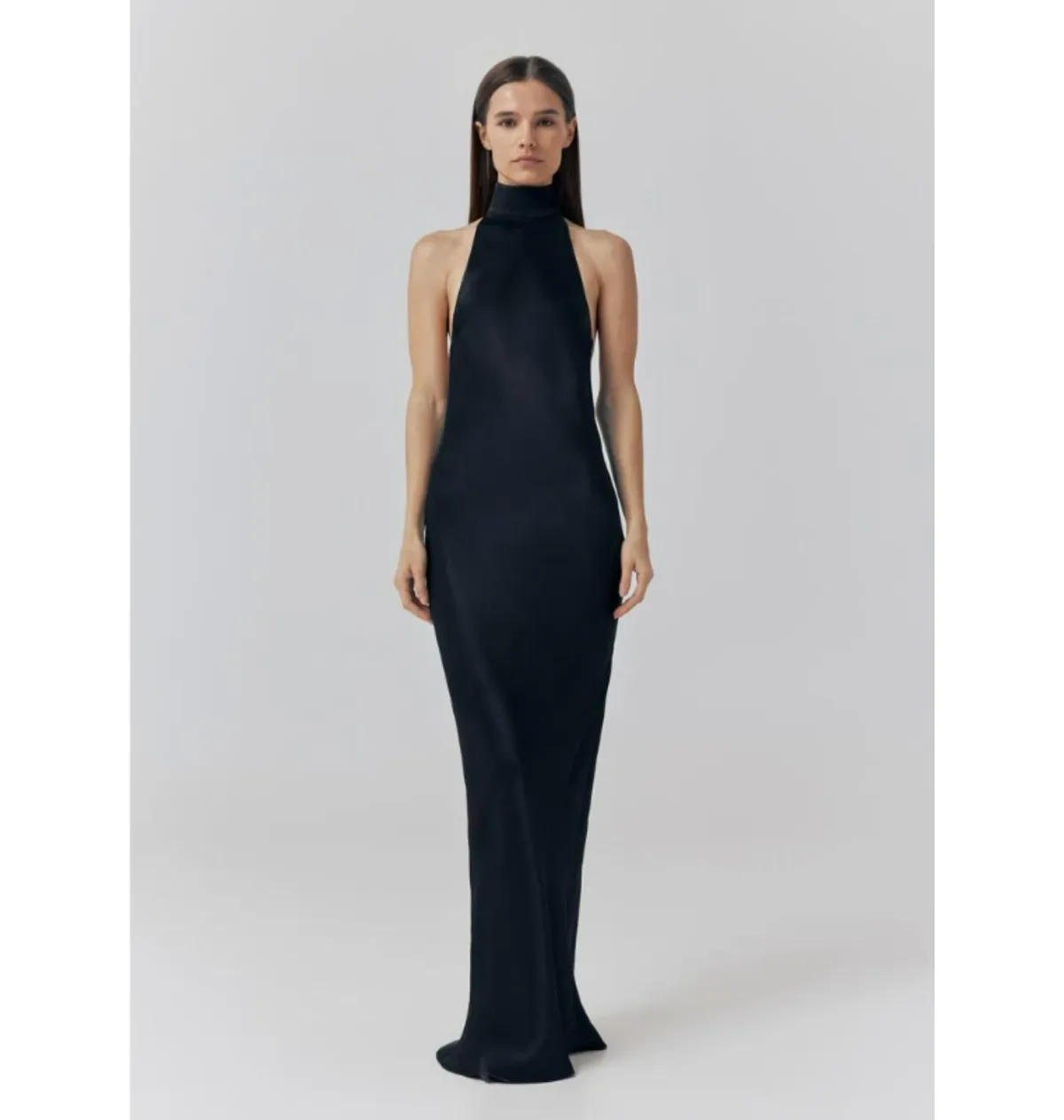 Bazilika Halter Open Back Maxi Dress Black Size XS / AU 6 - Image 1