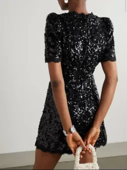 Rebecca Vallance Diana Bow Mini Dress Black Size AU 12 for rent on The Volte - image 2