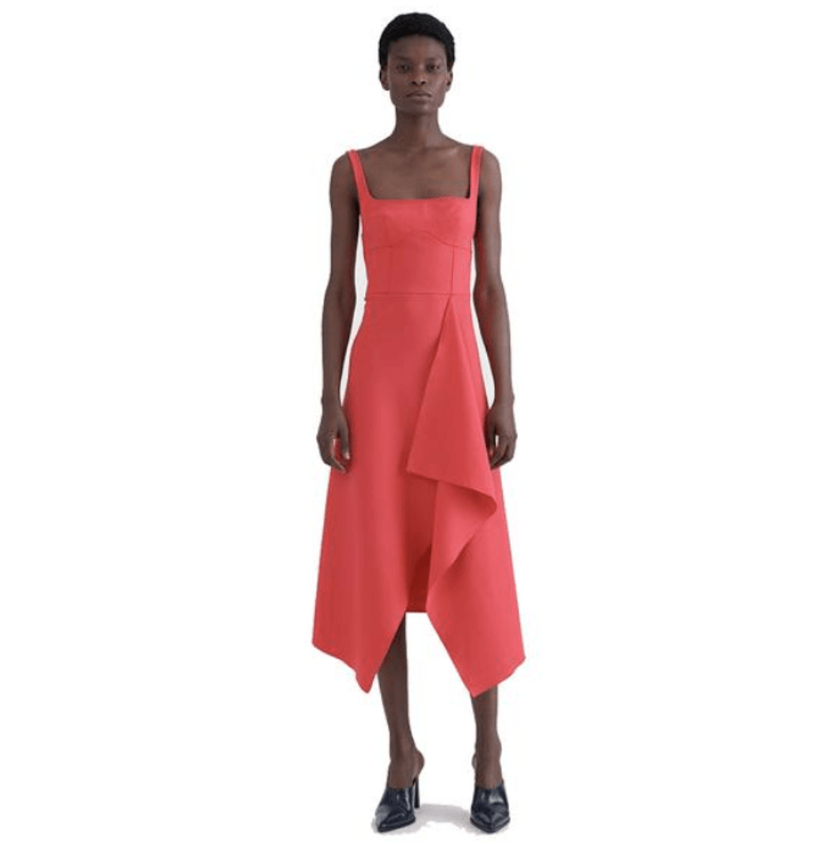 Dion Lee Bustier Midi Dress Acid Pink Size 4 - Image 4