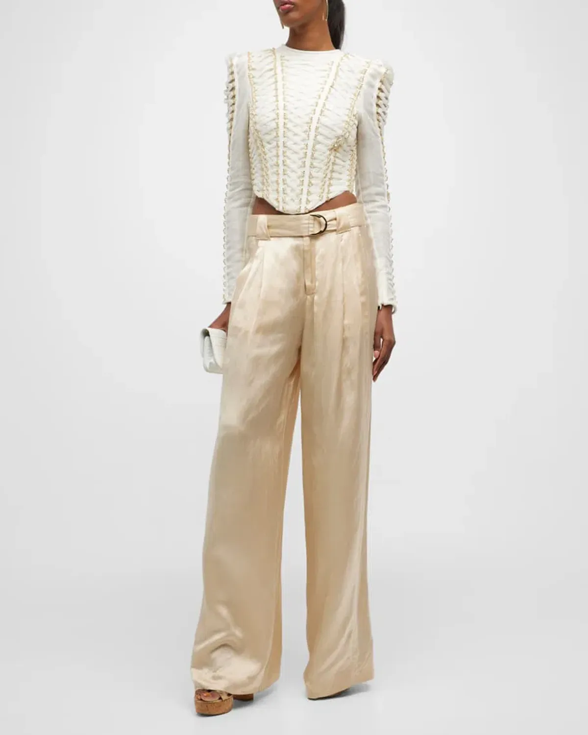 Zimmermann Coaster Cropped Bodice Ivory Size 0 / AU 8 - Image 1