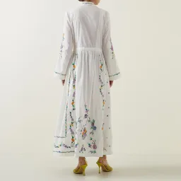 Alemais Willa Embroidered Shirt Dress White Floral Size AU 10 for rent on The Volte - image 10