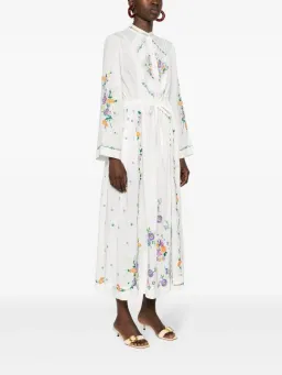 Alemais Willa Embroidered Shirt Dress White Floral Size AU 10 for rent on The Volte - image 2