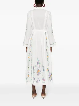 Alemais Willa Embroidered Shirt Dress White Floral Size AU 10 for rent on The Volte - image 8
