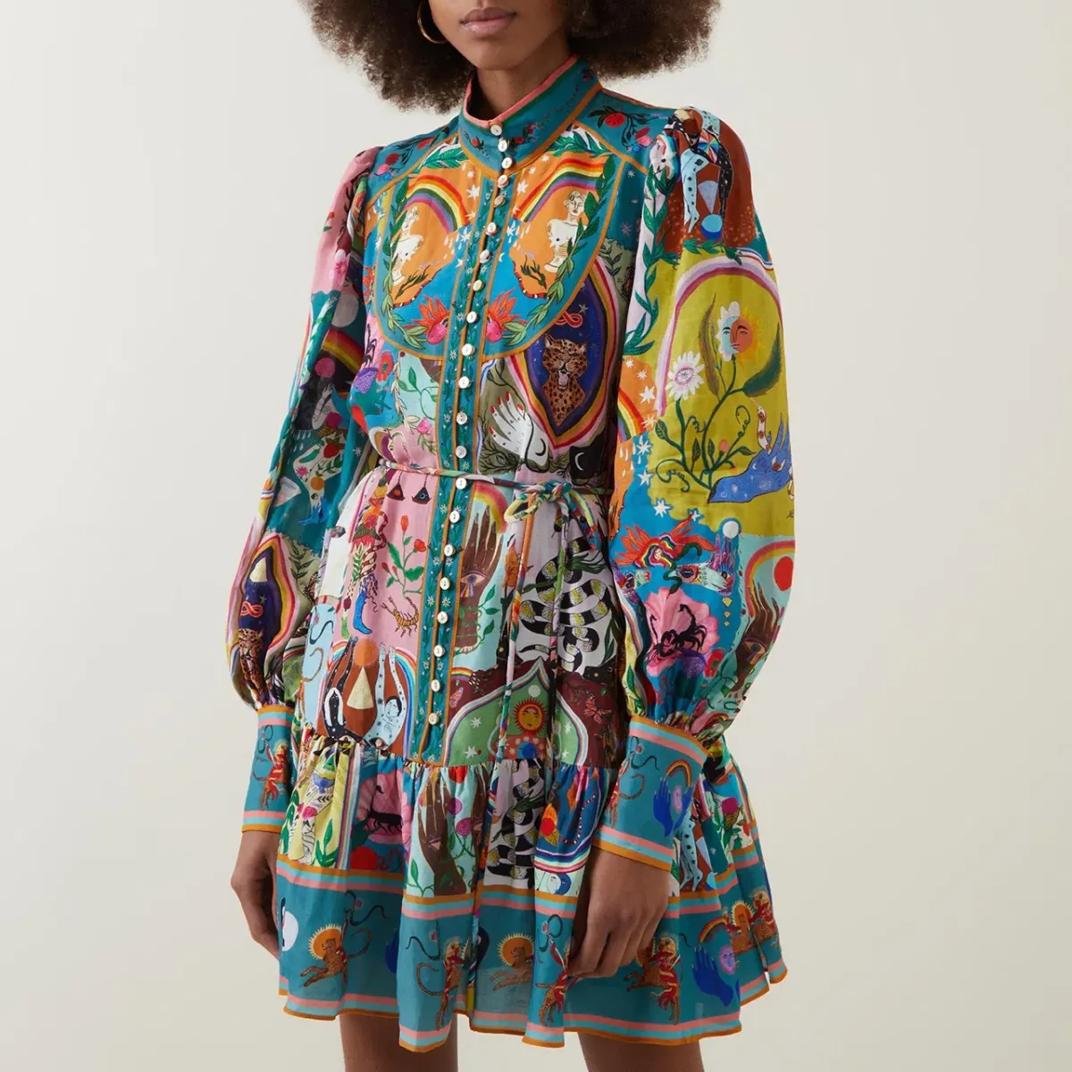 Alemais Evergreen Mini Dress Multi Size AU 10 - Image 16