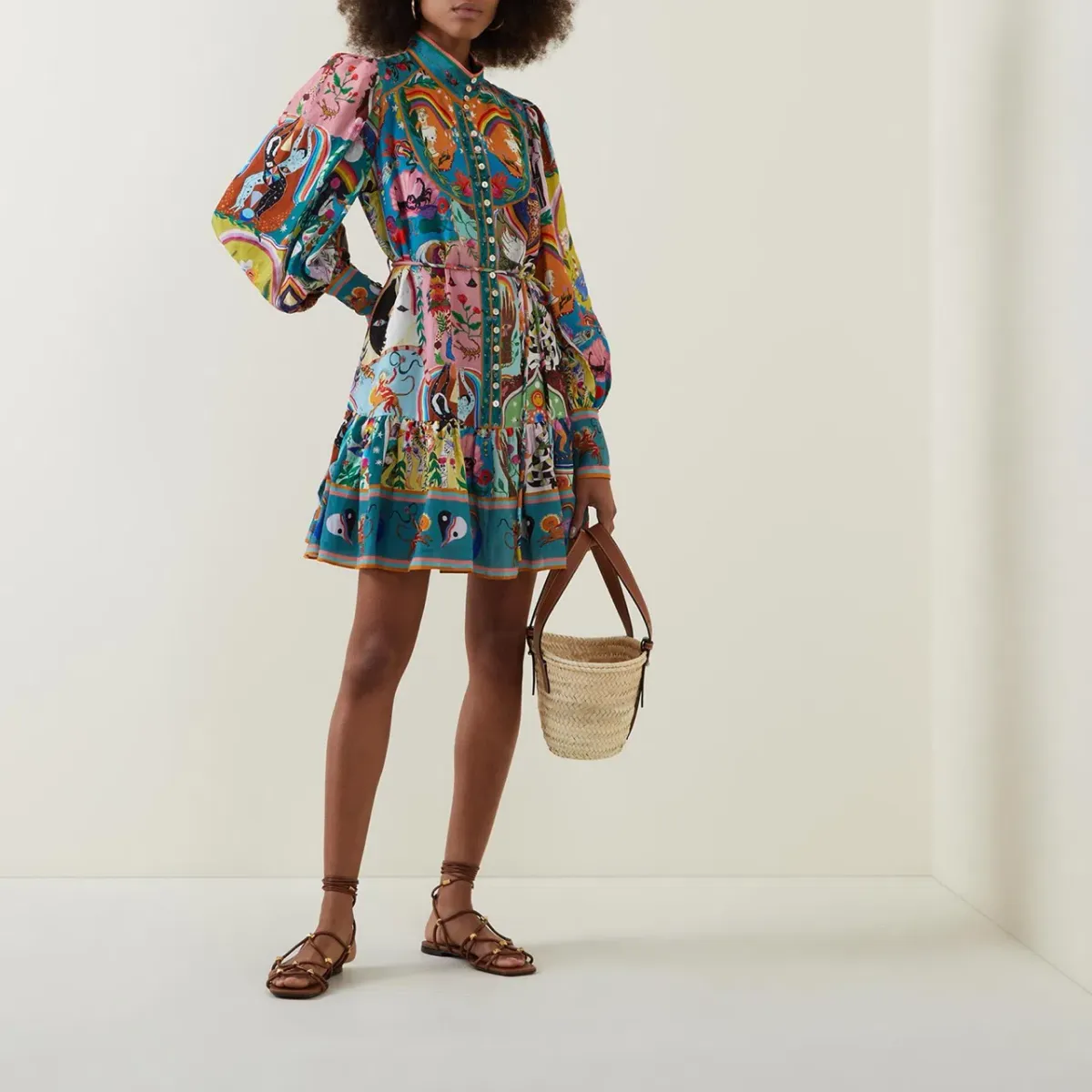 Alemais Evergreen Mini Dress Multi Size AU 10 - Image 19