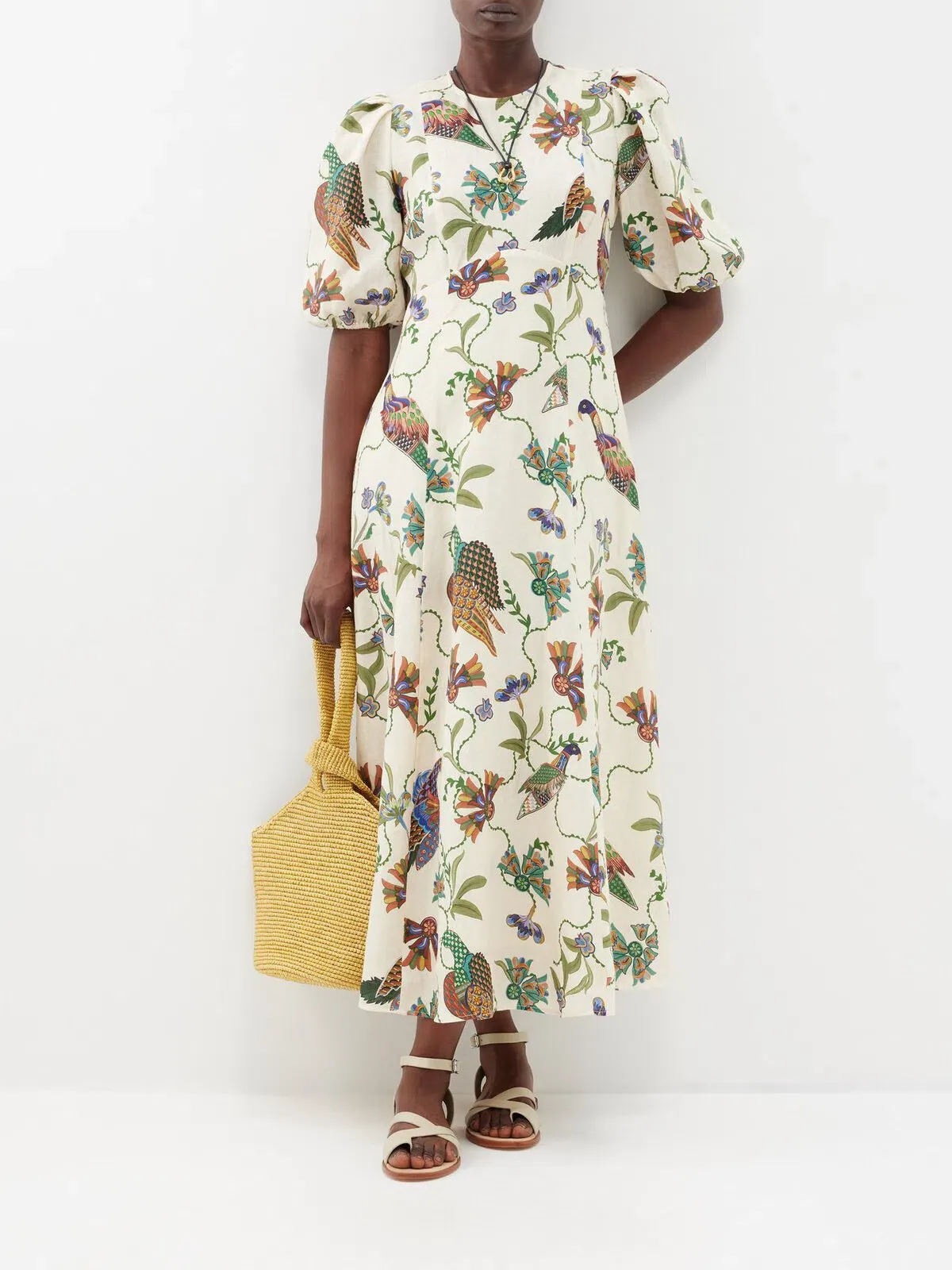 Alemais Birdie Midi Dress Print Size AU 10 - Image 2