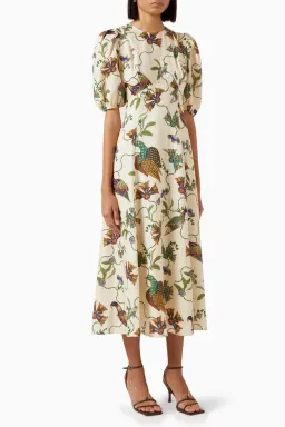 Alemais Birdie Midi Dress Print Size AU 10 for rent on The Volte - image 6