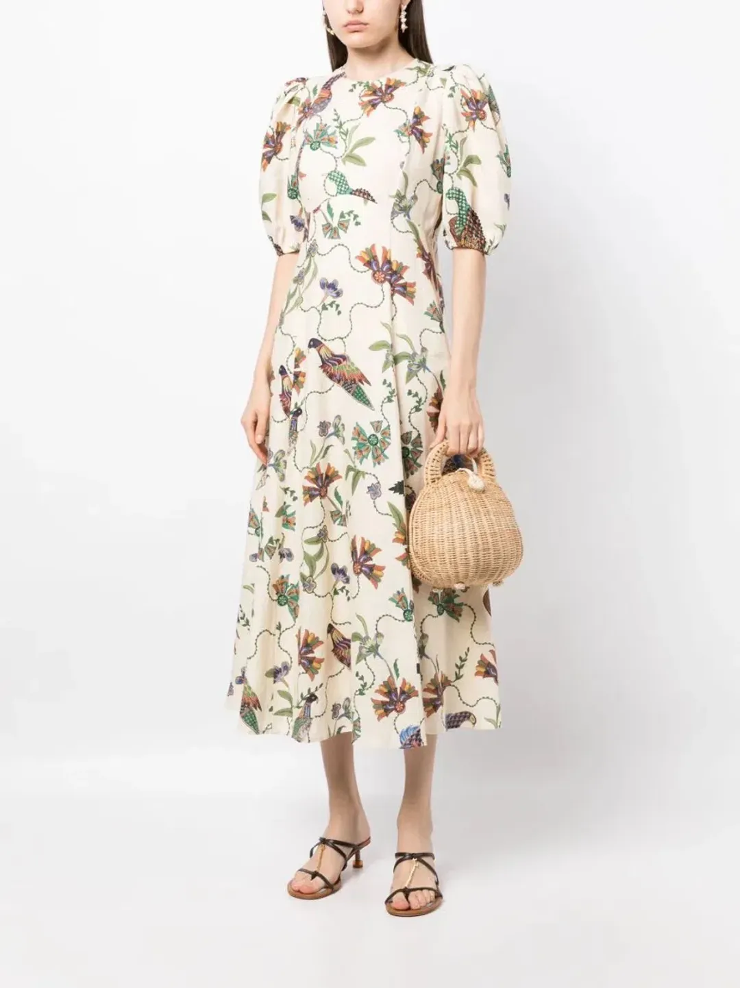 Alemais Birdie Midi Dress Print Size AU 10 for rent on The Volte - main image