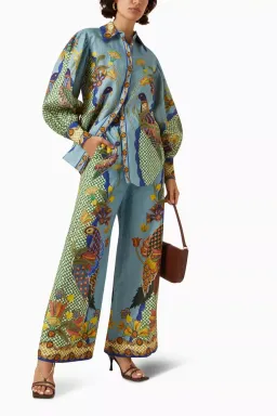 Alemais Gilly Shirt & Pant Set Misty Blue Size AU 6 for rent on The Volte - image 5