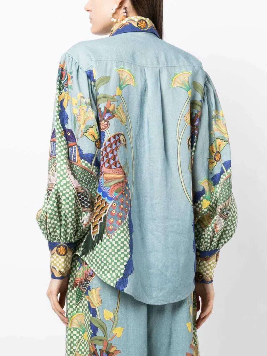 Alemais Gilly Shirt & Pant Set Misty Blue Size AU 6 for rent on The Volte - main image