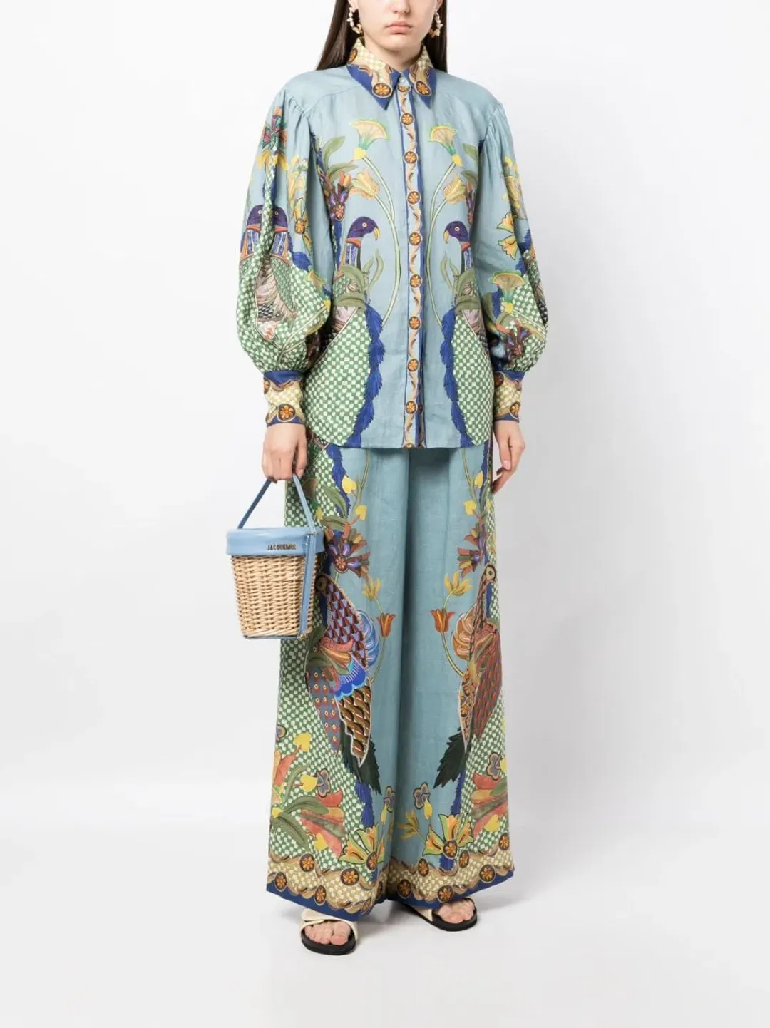 Alemais Gilly Shirt & Pant Set Misty Blue Size AU 6 for rent on The Volte - main image