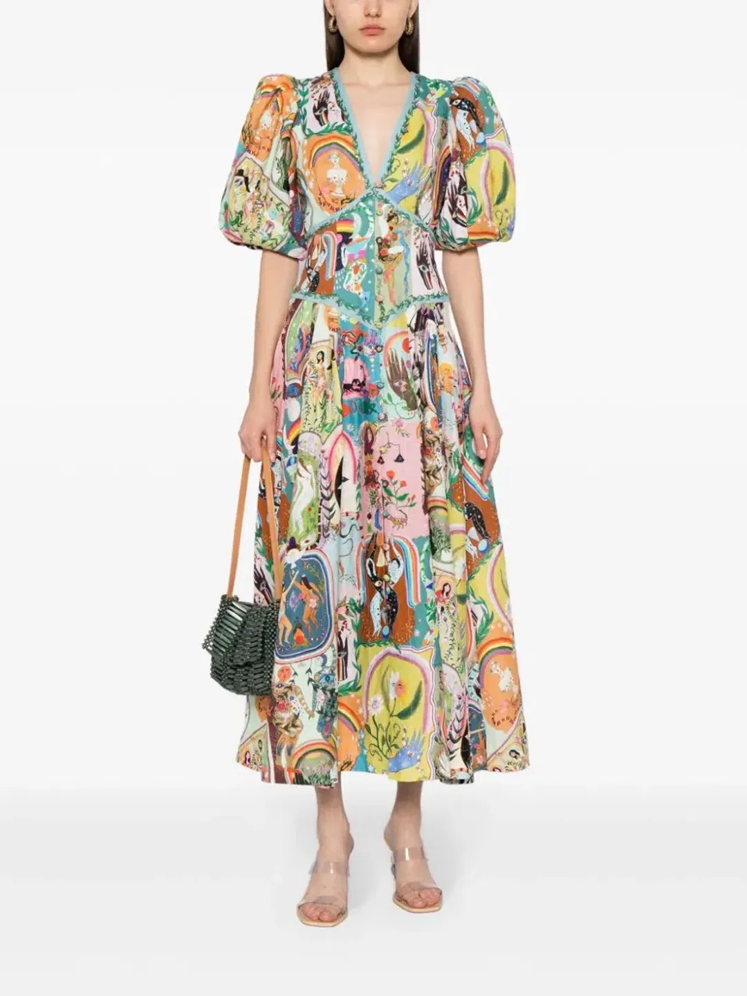 Alemais Evergreen Midi Dress Multi Size 8 for rent on The Volte - main image