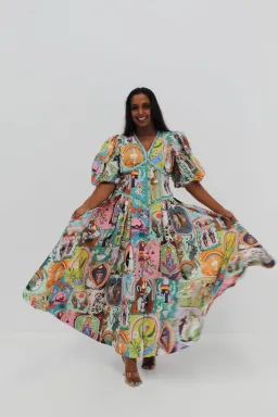 Alemais Evergreen Midi Dress Multi Size 8 for rent on The Volte - image 23