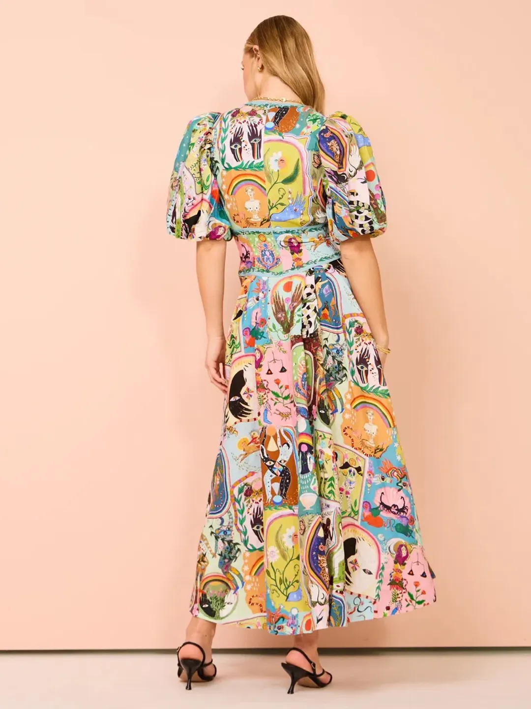 Alemais Evergreen Midi Dress Multi Size 8 for rent on The Volte - main image