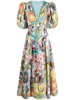 Alemais Evergreen Midi Dress Multi Size 8 for rent on The Volte - image 26