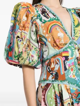 Alemais Evergreen Midi Dress Multi Size 8 for rent on The Volte - image 8