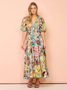 Alemais Evergreen Midi Dress Multi Size 8 for rent on The Volte - image 12