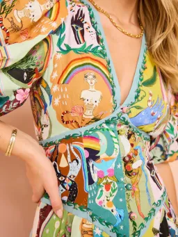 Alemais Evergreen Midi Dress Multi Size 8 for rent on The Volte - image 18