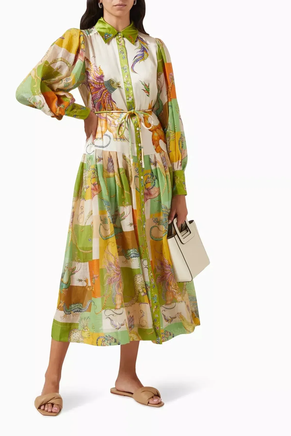 Alemais Jerome Silk Shirtdress Multi Size AU 10 - Image 7