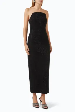 Mossman Silver Lining Midi Dress Black Size 10 for rent on The Volte - image 5