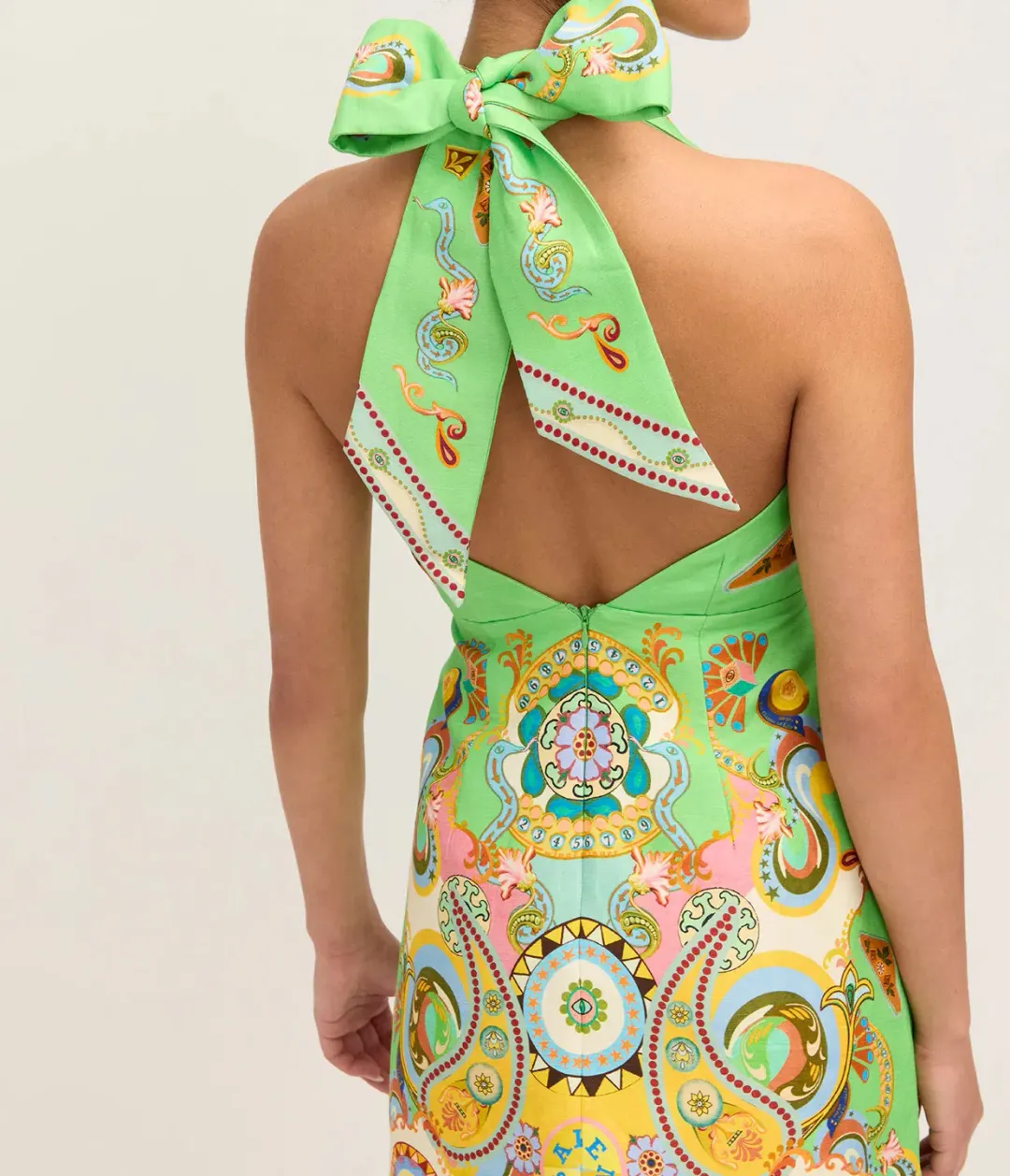 Alemais Pinball Mini Dress Green Multi Size AU 8 for rent on The Volte - main image