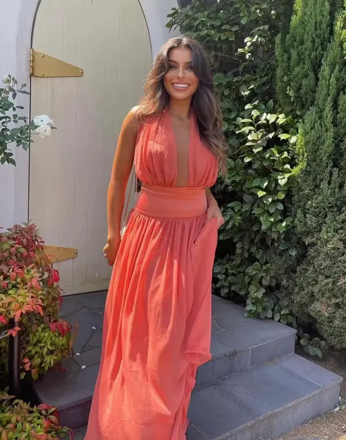 Arcina Ori Serena Dress Coral Size M / AU 10 - Image 6