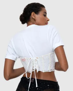 Dyspnea TaTa Bodice in Bone Size 8/S for rent on The Volte - image 2