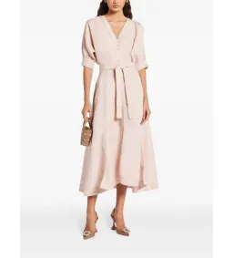 AJE Ennoble Midi Dress Pink Size 14 for rent on The Volte - image 2