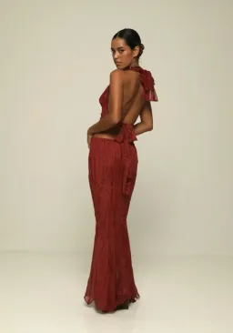 Ranaco Atelier Mini Top and Sirene Skirt Set Hibiscus Red Size S / AU 8 for rent on The Volte - image 3