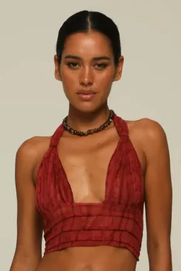 Ranaco Atelier Mini Top and Sirene Skirt Set Hibiscus Red Size S / AU 8 for rent on The Volte - image 2