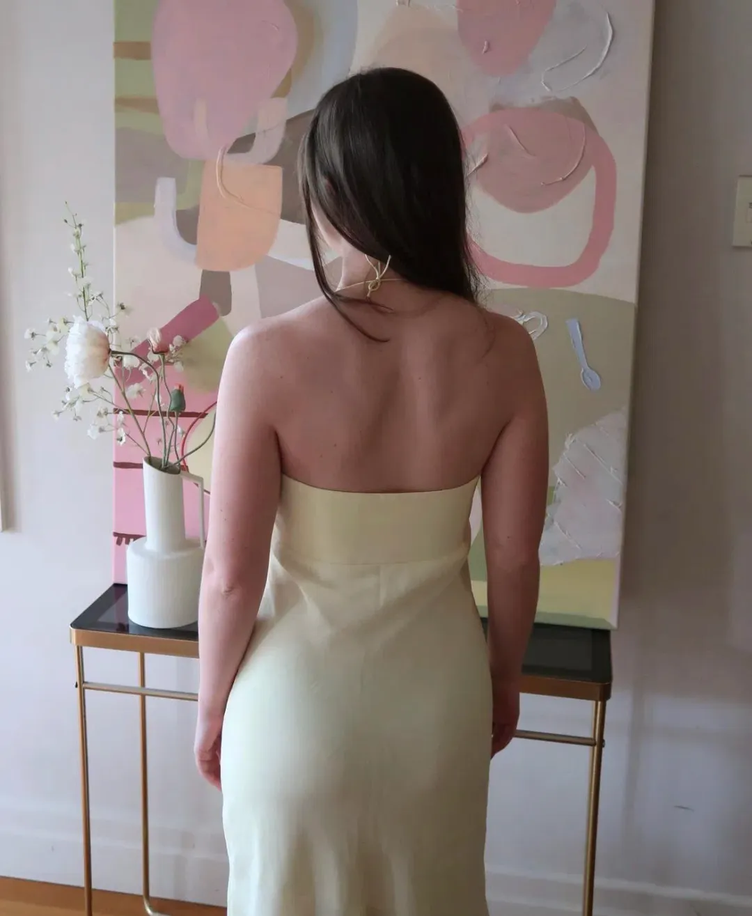 Studibaker The Lemon Midi Dress Yellow Size 8 for rent on The Volte - main image