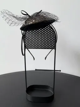 Mimco Sequined Headpiece with Veil Black One Size for rent on The Volte - image 3