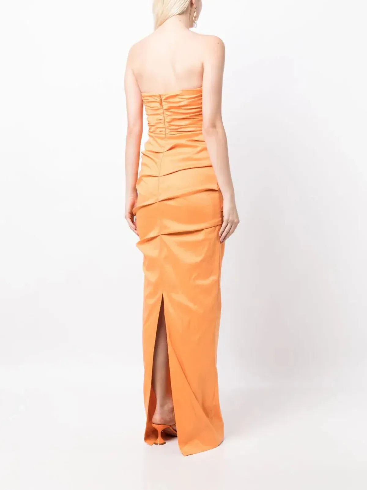 Rachel Gilbert Cheri Gown Orange Size 10 - Image 3