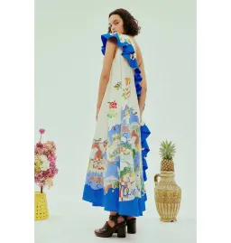 Alemais Nadia One Shoulder Ruffle Dress Multi Size AU 16 for rent on The Volte - image 3