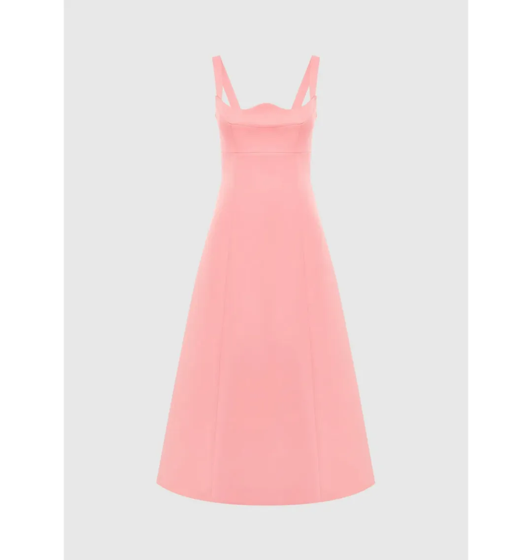 Leo Lin Odette Midi Dress in Strawberry Pink Size AU 6 for rent on The Volte - main image