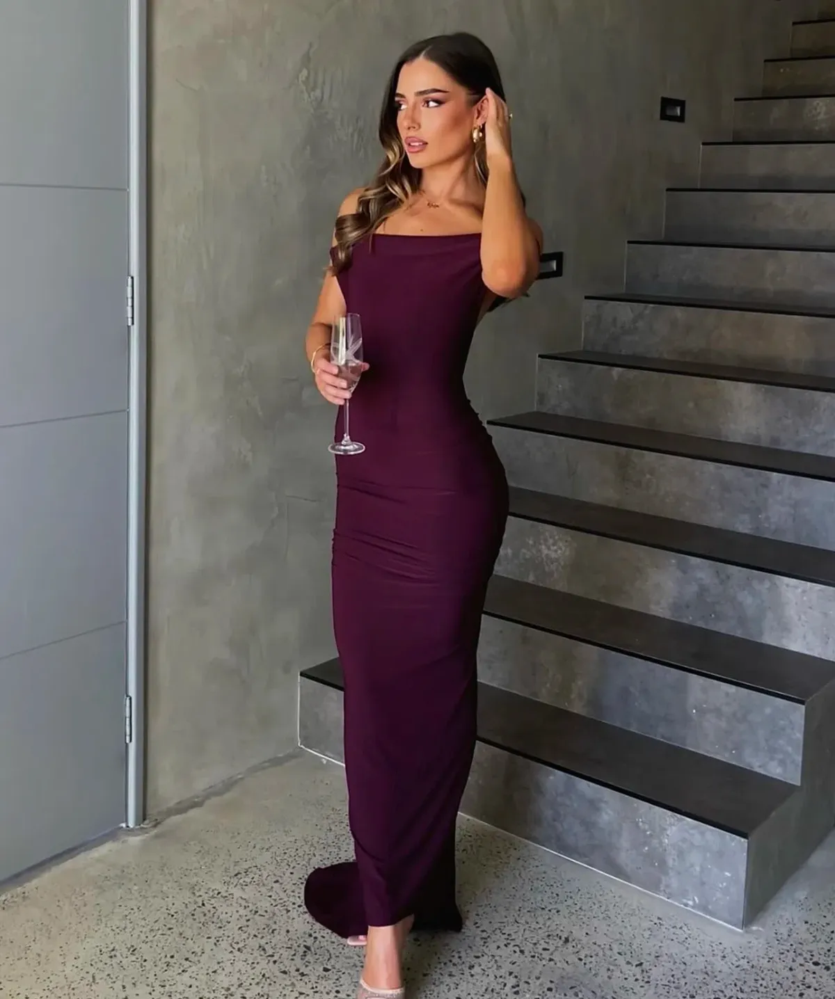 Melani The Label Maia Dress in Mulberry XS / AU 6 - Image 7